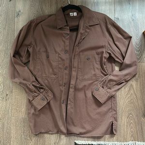 Uniqlo UUUU brown button down